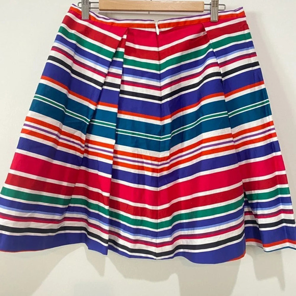 Pink Tartan Striped Flare  Skater Skirt Size 10 - Picture 5 of 11